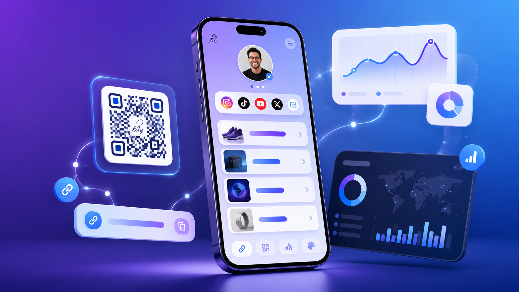 أفضل بديل لـ Linktree مع QR Codes وAnalytics وSmart Links